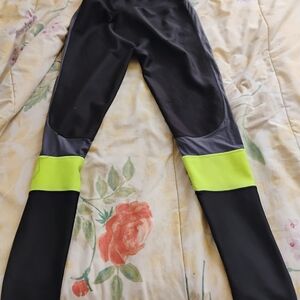 Black and Neon Yellow Women's Leggings